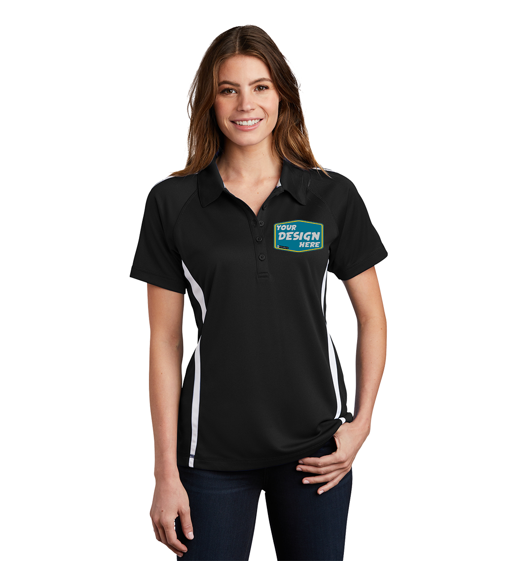 SPORT-TEK Custom Ladies PosiCharge Micro-Mesh Colorblock Polo