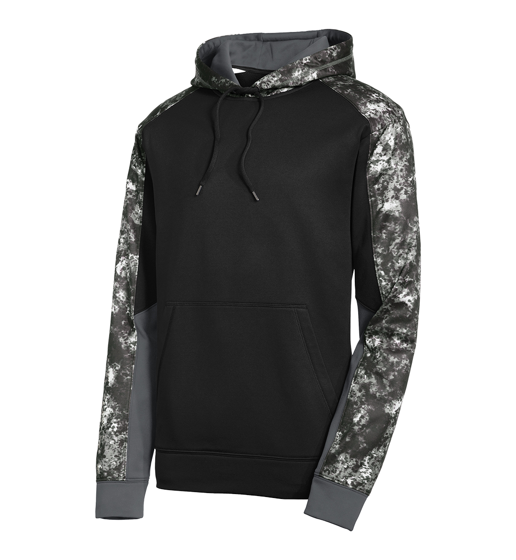 SPORT-TEK Custom Men's Sport-Wick Mineral Freeze Fleece Colorblock Hooded Pullover