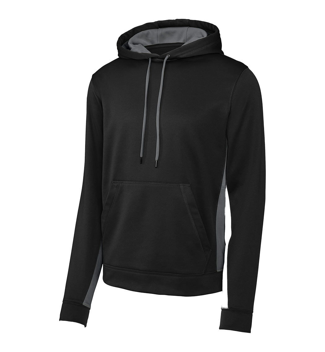 SPORT-TEK Custom Men's Sport-Wick Fleece Colorblock Hooded Pullover