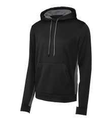 SPORT-TEK Custom Men's Sport-Wick Fleece Colorblock Hooded Pullover