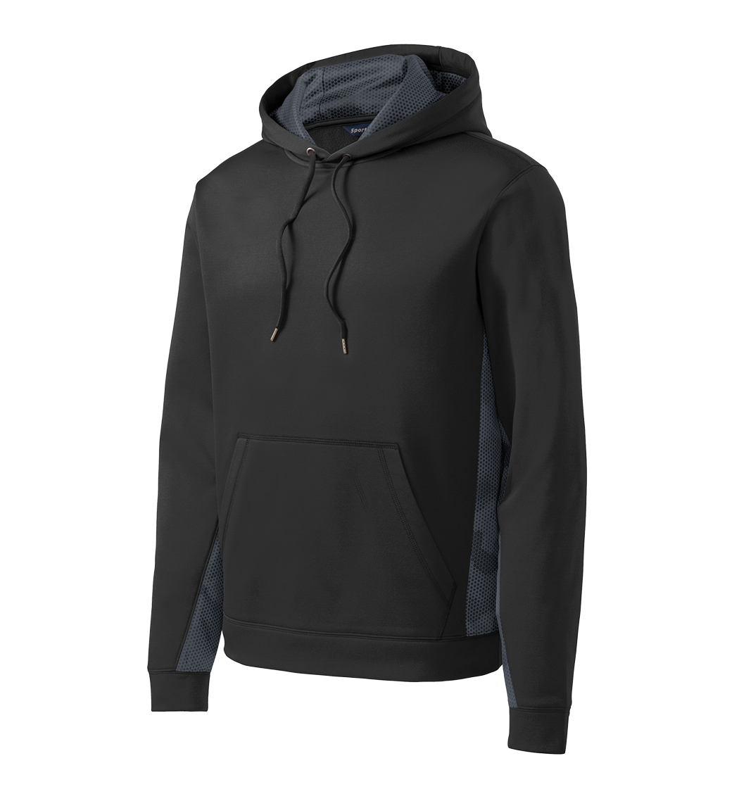 SPORT-TEK Custom Men's Sport-Wick CamoHex Fleece Colorblock Hooded Pullover