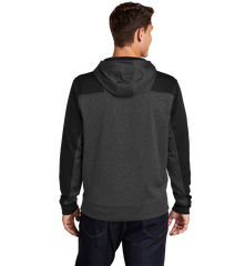 SPORT-TEK Custom Men's Tech Fleece Colorblock 1/4-Zip Hooded Sweatshirt