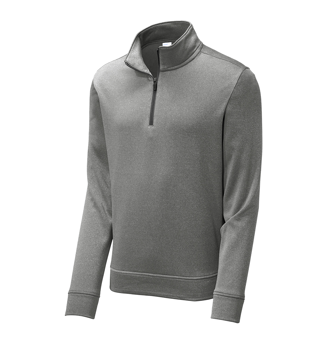 SPORT-TEK Custom Men's PosiCharge Sport-Wick Heather Fleece 1/4-Zip Pullover