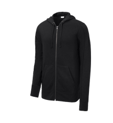 SPORT-TEK Custom Men's PosiCharge Tri-Blend Wicking Fleece Full-Zip Hooded Jacket