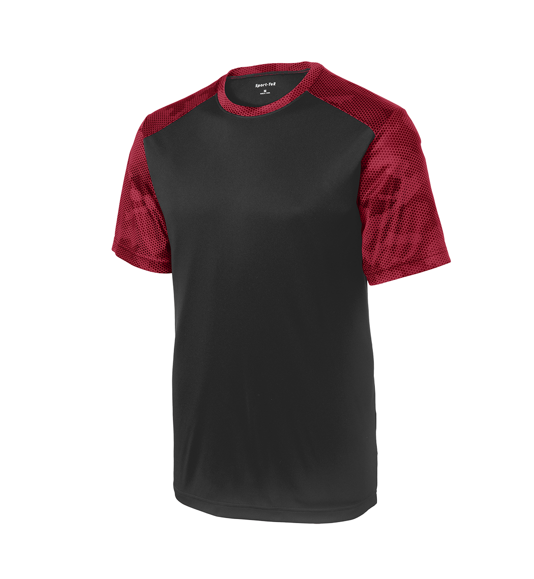 SPORT-TEK Custom Men's CamoHex Colorblock Tee