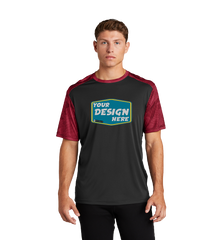 SPORT-TEK Custom Men's CamoHex Colorblock Tee