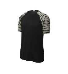 SPORT-TEK Custom Men's Drift Camo Colorblock Tee