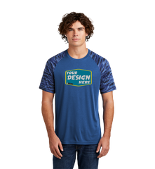 SPORT-TEK Custom Men's Drift Camo Colorblock Tee