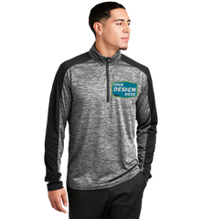 SPORT-TEK Custom Men's PosiCharge Electric Heather Colorblock 1/4-Zip Pullover