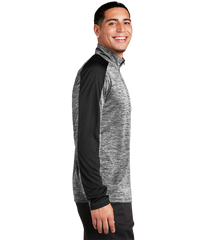 SPORT-TEK Custom Men's PosiCharge Electric Heather Colorblock 1/4-Zip Pullover