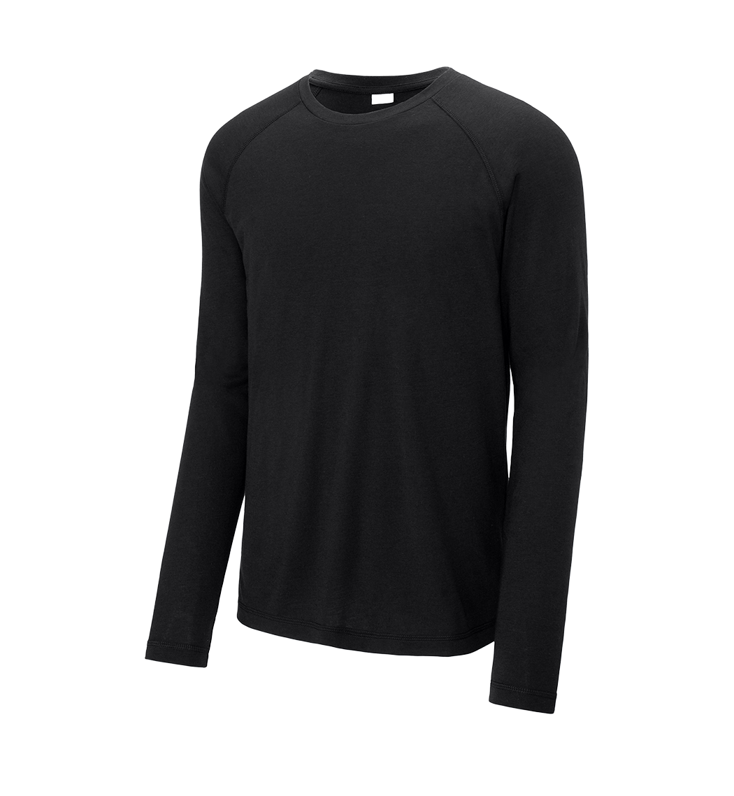 SPORT-TEK Custom Men's  PosiCharge  Long Sleeve Tri-Blend Wicking Raglan Tee