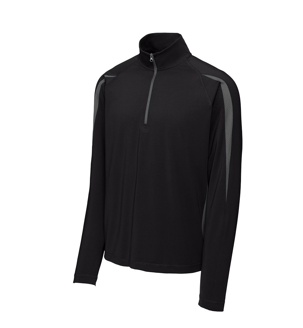 SPORT-TEK Custom Men's Sport-Wick Stretch 1/2-Zip Colorblock Pullover