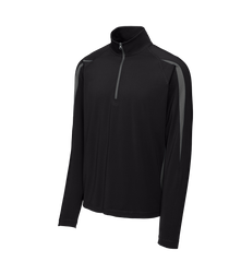 SPORT-TEK Custom Men's Sport-Wick Stretch 1/2-Zip Colorblock Pullover