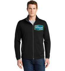 SPORT-TEK Custom Men's Sport-Wick Stretch Contrast Full-Zip Jacket