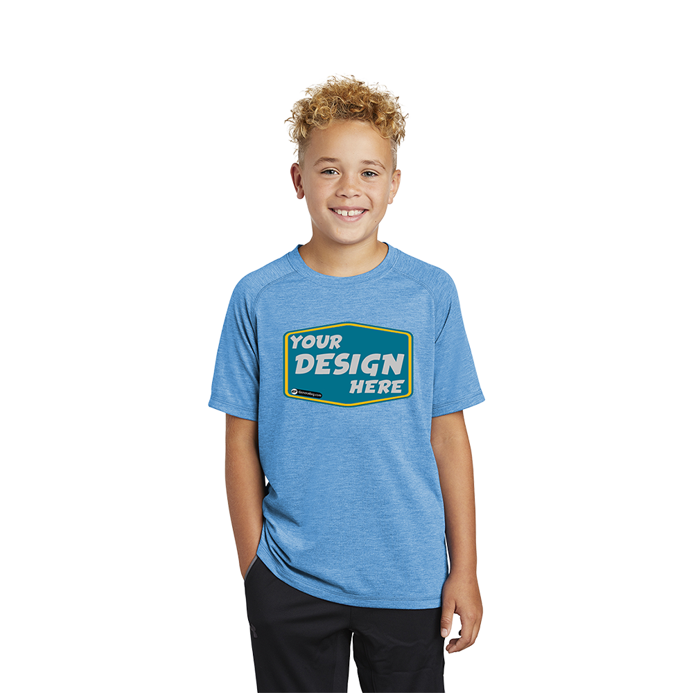 SPORT-TEK Custom Unisex  Youth PosiCharge  Tri-Blend Wicking Raglan Tee