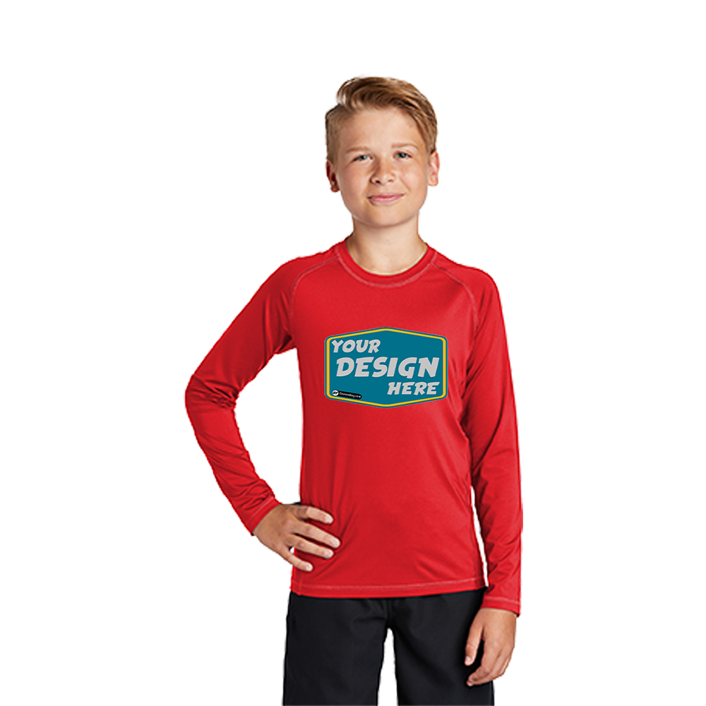 SPORT-TEK Custom Unisex  Youth Long Sleeve Rashguard Tee