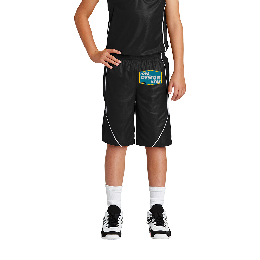 SPORT-TEK Custom Unisex Youth PosiCharge Mesh Reversible Spliced Short