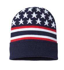 CAP AMERICA Custom Unisex USA-Made Patriotic Cuffed Beanie