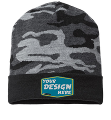 CAP AMERICA Custom Unisex USA-Made Camo Cuffed Beanie