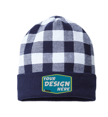 CAP AMERICA Custom Unisex USA-Made Plaid Beanie