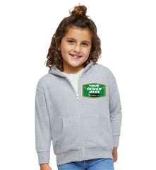 RABBIT SKINS Custom Toddler Full-Zip Fleece Hoodie