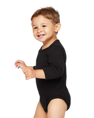 RABBIT SKINS Custom Infant Long Sleeve Baby Rib Bodysuit